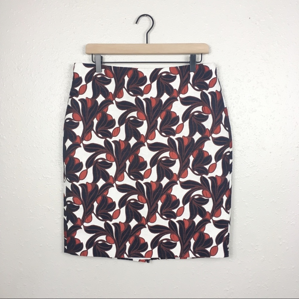 Ann Taylor floral brocade pencil skirt career